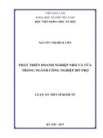 Phát triển doanh nghiệp nhỏ và vừa trong ngành công nghiệp hỗ trợ
