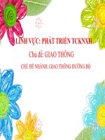 Bài giảng lớp chồi chủ đề phương tiện giao thông đường bộ (tt) 