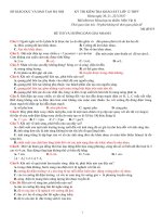 Đề thi thử vật lí sở GDDT Hà Nội chuẩn đề mẫu 20172018