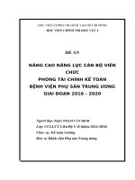Nâng cao năng lực cán bộ viên chức phòng Tài chính kế toán – Bệnh viện Phụ sản Trung ương giai đoạn 20162020”