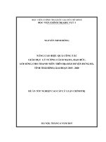 NÂNG CAO HIỆU QUẢ CÔNG TÁC  GIÁO DỤC  LÝ TƯỞNG CÁCH MẠNG, ĐẠO ĐỨC,  LỐI SỐNG CHO THANH NIÊN TRÊN ĐỊA BÀN HUYỆN HƯNG HÀ,  TỈNH THÁI BÌNH, GIAI ĐOẠN 2015  2020