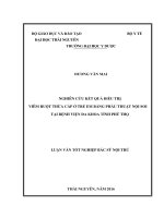 Nghiên cứu kết quả điều trị viêm ruột thừa cấp ở trẻ em bằng phẫu thuật nội soi tại bệnh viện Đa khoa tỉnh Phú Thọ (LV thạc sĩ)