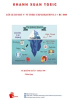 LỜI GIẢI PART v  VI TOEIC EXPLORATION LC + RC 1000 