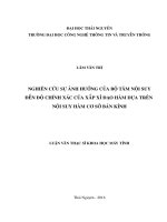 Nghiên cứu sự ảnh hưởng của bộ tâm nội suy đến độ chính xác của xấp xỉ đạo hàm dựa trên nội suy hàm cơ sở bán kính (LV thạc sĩ)