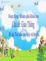 Bài giảng lớp chồi chủ đề phương tiện giao thông đường thủy (t) 