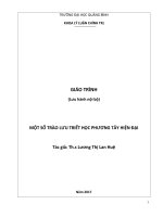 Giáo trình một số trào lưu triết học phương tây hiện đại 