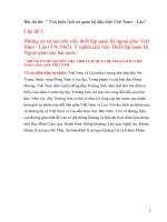 Bài dự thi: “ Tìm hiểu lịch sử quan hệ đặc biệt Việt Nam – Lào” Những cơ sở tạo nên việc thiết lập quan hệ ngoại giao Việt Nam  Lào (591962). Ý nghĩa của việc Thiết lập quan hệ Ngoại giao của hai nước.