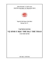 Tập bài giảng vệ sinh   y học thể dục thể thao 