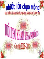 TUỔI THƠ KHÁM PHÁ KHỐI 5