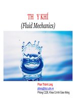 giáo trình thủy khí, thủy lực, Phan thành long khoa cơ khí giao thông