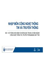 Chuong 1  he thong khai niem va nhung dac trung co ban nganh CNTT va TTMMT