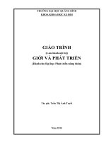 GIÁO TRÌNH GIỚI và PHÁT TRIỂN (dành cho đại học phát triển nông thôn) 