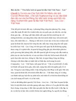 Bài dự thi: “ Tìm hiểu lịch sử quan hệ đặc biệt Việt Nam – Lào” Chủ đề 3: Vai trò của Chủ Tịch Hồ Chí Minh, chủ tịch Cayxỏn Phômvihản , Chủ tịch Xuphanuvông và các nhà lãnh đạo cấp cao của hai Đảng, hai nhà nước trong quá trình xây dựng và phát triển quan