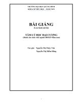 Bài giảng tâm lý học đại cương dành cho sinh viên đh giáo dục mầm non 