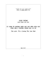 Giáo trình lí luận và phương pháp dạy học môn giáo dục công dân ở trường trung học cơ sở 