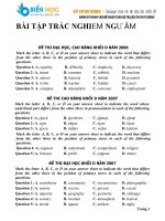 BÀI tập TRẮC NGHIỆM NGỮ âm + đáp án _ ĐỀ THI THỬ THPT QUỐC GIA MÔN TIẾNG ANH 2017