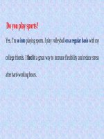 Do you play sports? english