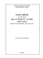 GIÁO TRÌNH địa lý KINH tế   xã hội VIỆT NAM 2 (dành cho SV ngành CĐSP địa – giáo dục công dân) 