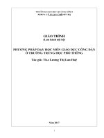Giáo trình phương pháp dạy học môn giáo dục công dân ở trường trung học phổ thông 