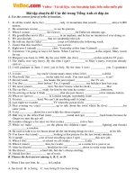 Bài tập chuyên đề Các thì trong Tiếng Anh (có đáp án )