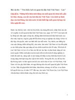 Bài dự thi: “ Tìm hiểu lịch sử quan hệ đặc biệt Việt Nam – Lào” Chủ đề 6:  Những biểu hiện sinh động của mối quan hệ doàn kết, gắn bó thủy chung, son sắt của hai dân tộc Việt Nam Lào dưới sự lãnh đọa của hai Đảng, hai nhà nước từ khi thiết lập mối quan hệ