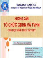 HƯỚNG DẪN TỔ CHỨC GDHN VÀ TVHNCHO HỌC SINH THCS VÀ THPT