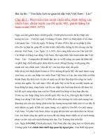 Bài dự thi: “ Tìm hiểu lịch sử quan hệ đặc biệt Việt Nam – Lào” Chủ đề 2 : Phát triển liên minh chiến đấu, đánh thắng các chiến lược chiến tranh của Đế quốc Mỹ, giành thắng lợi hoàn toàn(19631975)