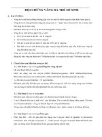 HỘI CHỨNG VÀNG DA TRẺ sơ SINH 