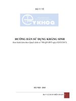 HỨỚNG dẫn sử DỤNG KHÁNG SINH