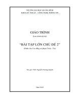 Giáo trình bài tập lớn chủ đề 2 