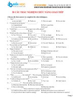 50 câu trắc nghiệm _ ĐỀ THI THỬ THPT QUỐC GIA MÔN TIẾNG ANH 2017