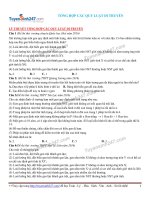 Câu hỏi tổng hợp các quy luật di truyền