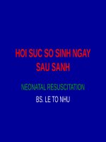 HOI SUC SO SINH NGAY SAU SANH 