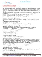 Câu hỏi di truyền menden