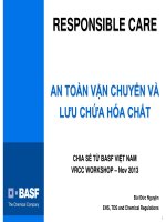 An toàn vận chuyển và lưu kho hóa chất