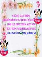 Bài giảng lớp Chồi chủ đề Phương tiện giao thông đường bộ