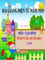 Bài giảng điện tử mầm non đề tài vẽ ấm chè (lớp lá) 