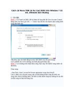 Cach cai nova TDN 16 for cad 2005 tren window 7