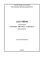 Bài giảng giáo dục thể chất 1 đại học (nhào lộn) 