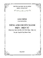 Tiếng anh chuyên ngành  kỹ thuật điện, điện tử 