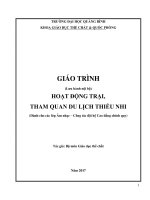 Bài giảng hoạt động trại, tham quan du lịch thiếu nhi 