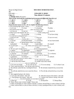 bộ đề thi tiếng anh lớp 11 HK1