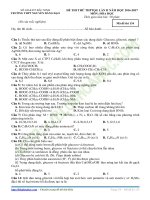 De thi thu mon hoa truong THPT nguyen dang dao tinh bac ninh lan 2 nam 2017 