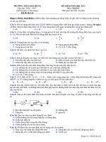 Đề kiểm tra học kì 1 môn vật lý 9