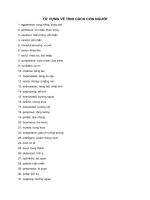 TỪ VỰNG về TÍNH CÁCH CON NGƯỜI