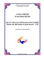 Giáo trình quản trị tài chính doanh nghiệp 