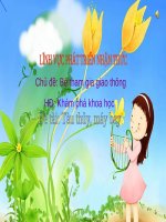 Bài giảng lớp Mầm chủ đề Phương tiện giao thông đường thủy và đường hàng không