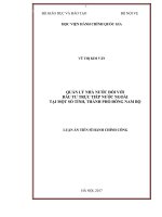 Quản lý nhà nước đối với đầu tư trực tiếp nước ngoài tại một số tỉnh, thành phố Đông Nam Bộ
