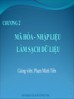 Chương 2  Nhập liệu, mã hóa và làm sạch dữ liệu