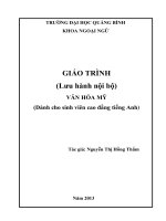 Giáo trình văn hóa mỹ (dùng cho sinh viên cao đẳng tiếng anh) 